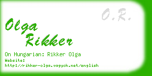 olga rikker business card